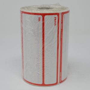 3" X 5" To From Labels (Red) (500 Labels/Roll)