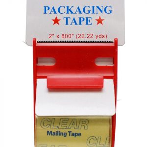 Clear Tape W/ Dispenser 2" X 800" (12 Rolls)