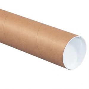 3" x 24" Kraft Mailing Tubes with Caps Retail (6 Mailing Tubes)